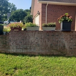 Retaining wall before