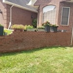 Retaining wall after
