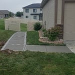 Concrete pouring - sidewalk around house
