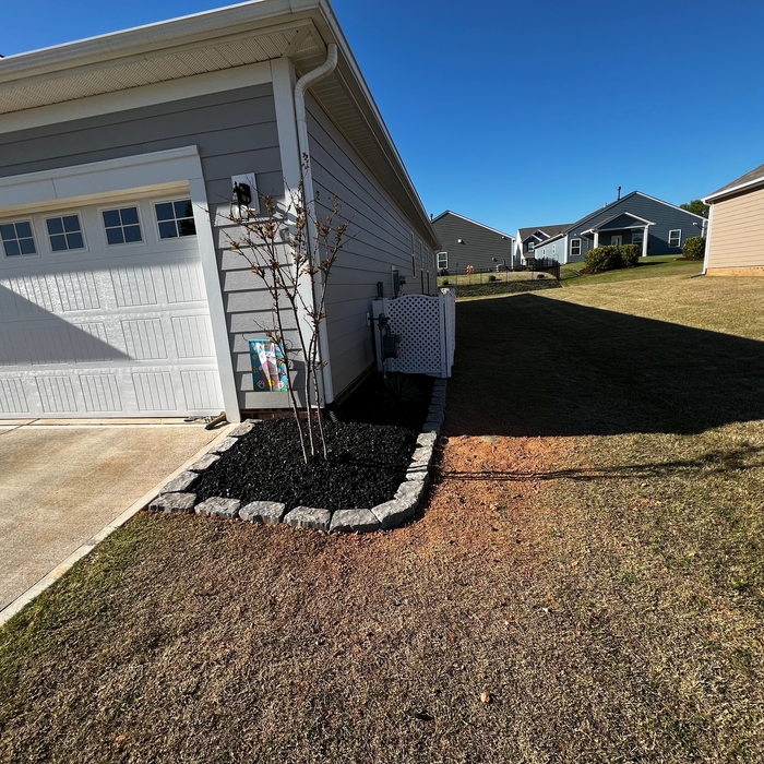 Stone and mulch makeover