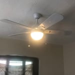 After 52 inch ceiling fan assembly and installation.