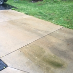 Dirty partial driveway