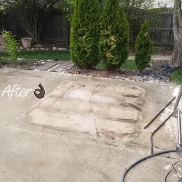 After removing the hot tub