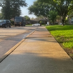 After we washed the sidewalk