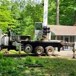 About to lift the top of a tree
