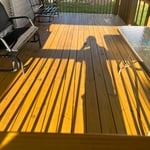 Stained deck