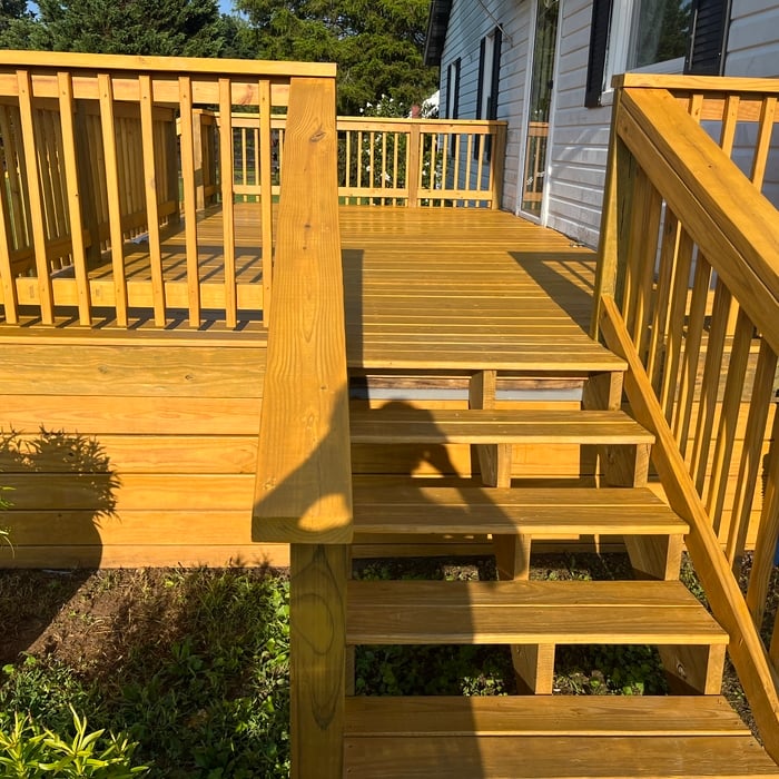 Stained deck