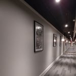 One of the extremely long hallways