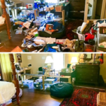 Bedroom that was messy and needed slight cleaning and major organizing.