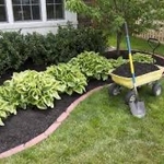 Finished landscaping project