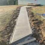 Concrete sidewalks
