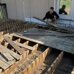 this me removing old floor decking