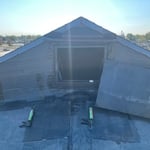 Rubber roof over