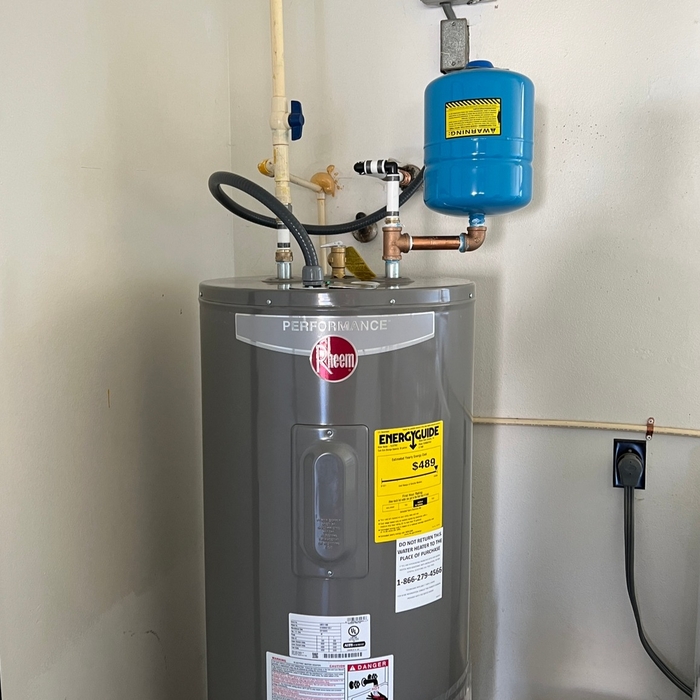 Install customer supplied water heater