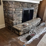 Fireplace grouting