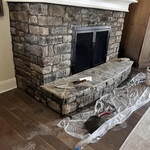 Placed a protective membrane on the floor for any falling debris.
Grouted and pointed the joints.
Cleaned and swept all fallen debris.
Disposal of materials.