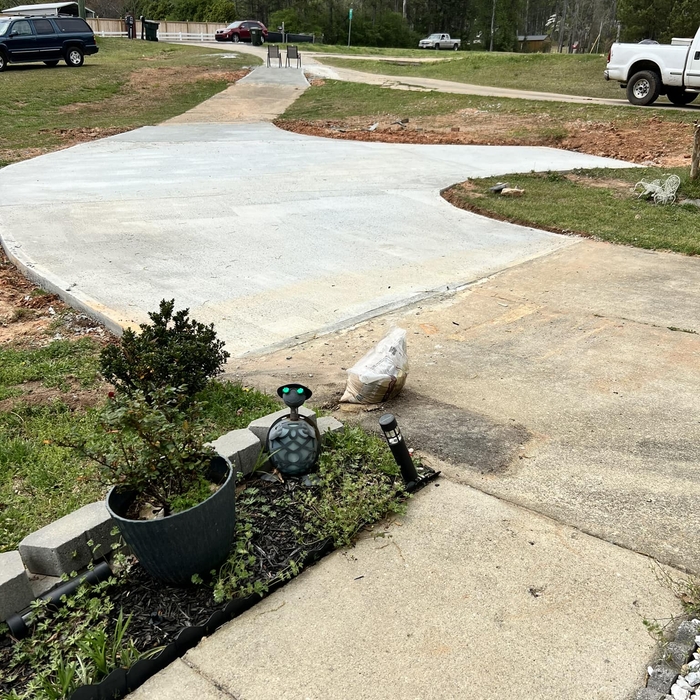 Concrete driveway