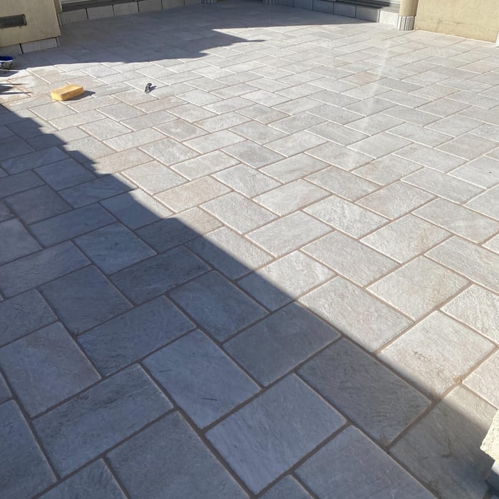 Patio-Outside Deck Stones Installation