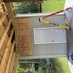 Closet with vinyl siding