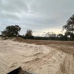 More mounds of dirt and I was getting the first pass of smoothing out the land