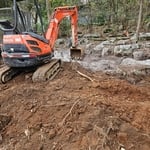 Huge Boulders had to be removed from the ground.