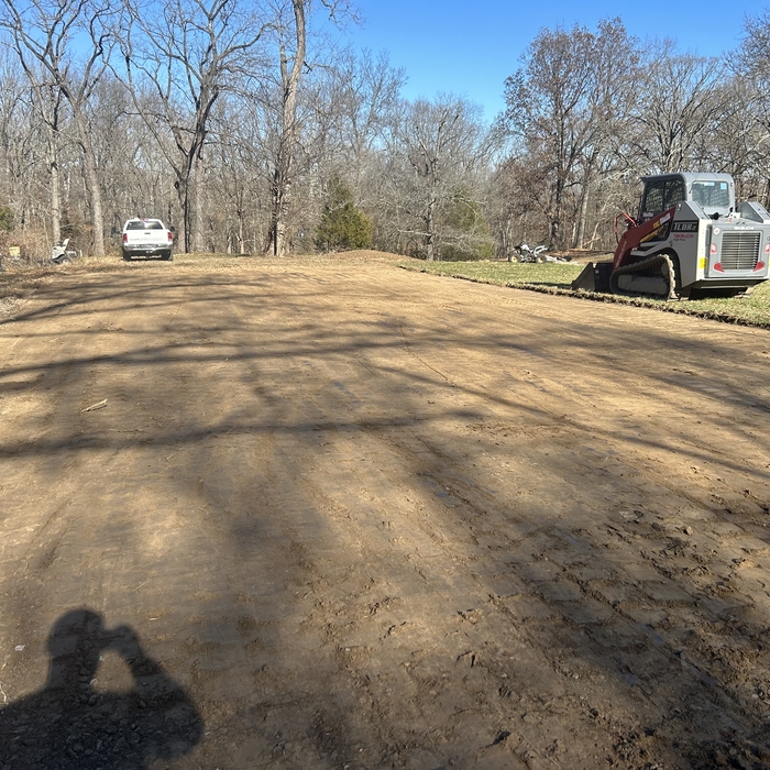 Pole barn pad build