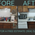 Before and after cleaning a kitchen!