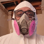 Bathroom mold remediation. Leaking roof was repaired first. Black mold was removed with contaminated drywall.