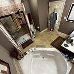 Bathroom flooring and trim replacement