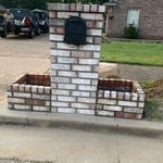 Mailbox with two flower bases