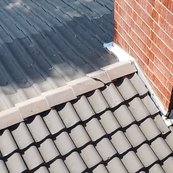 Cracked tile.