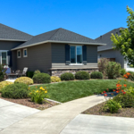 Bushes trimmed by Snippers Lawn & Yard.