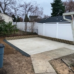 Patio and stonewall