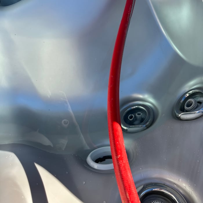 Hot tub jet repaired