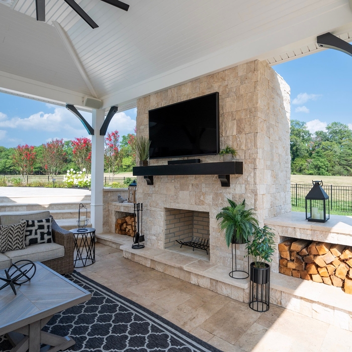 Travertine Pool Deck