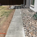 Sidewalk and patio