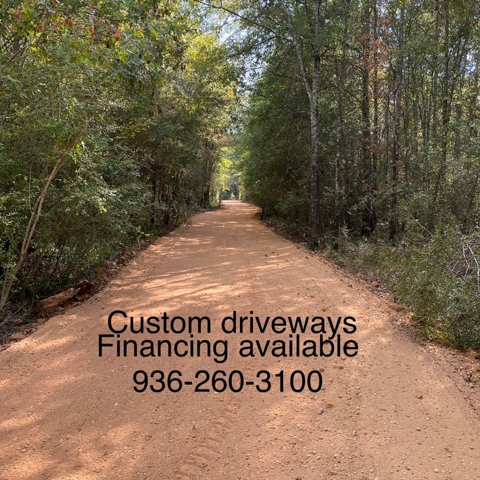 Driveway and parking area