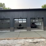 Concrete driveway and garage foundation