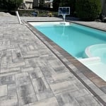 Brick paver pool walkway