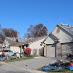 Working hard to get the new roof on before the winter