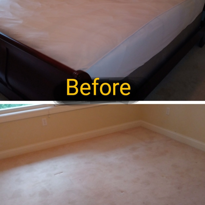 1 of 2 queen size mattresses removed, including bedframe