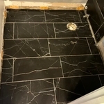 Finished tile floor