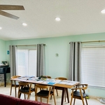 After with recessed lighting, installed and set at daylight for maximum brightness