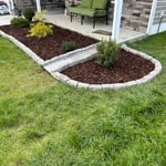 Mulching & stone down spout