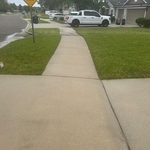 Pressure washing driveway & walkway