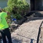 This was the side walk we poured turned out amazing. Put cure and seal on the whole thing to get that shine to it.