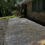Stamped Front Yard Patio