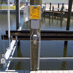 Boat dock motor installation with control box