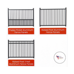 Types of aluminum fence.