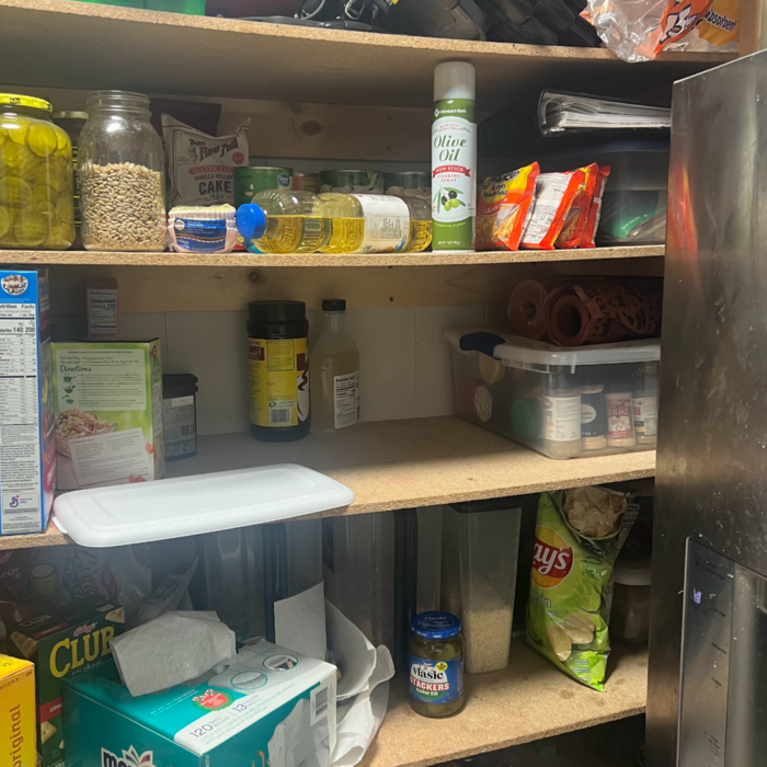 Pantry Organization Before
